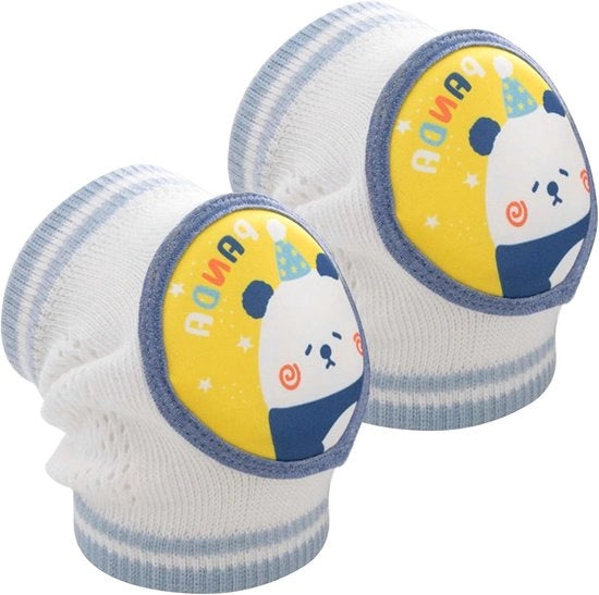 Protezioni per ginocchia per bambini - Protezione elastica di cotone per bambini da 0 a 4 anni - Giallo - Comodo e duraturo