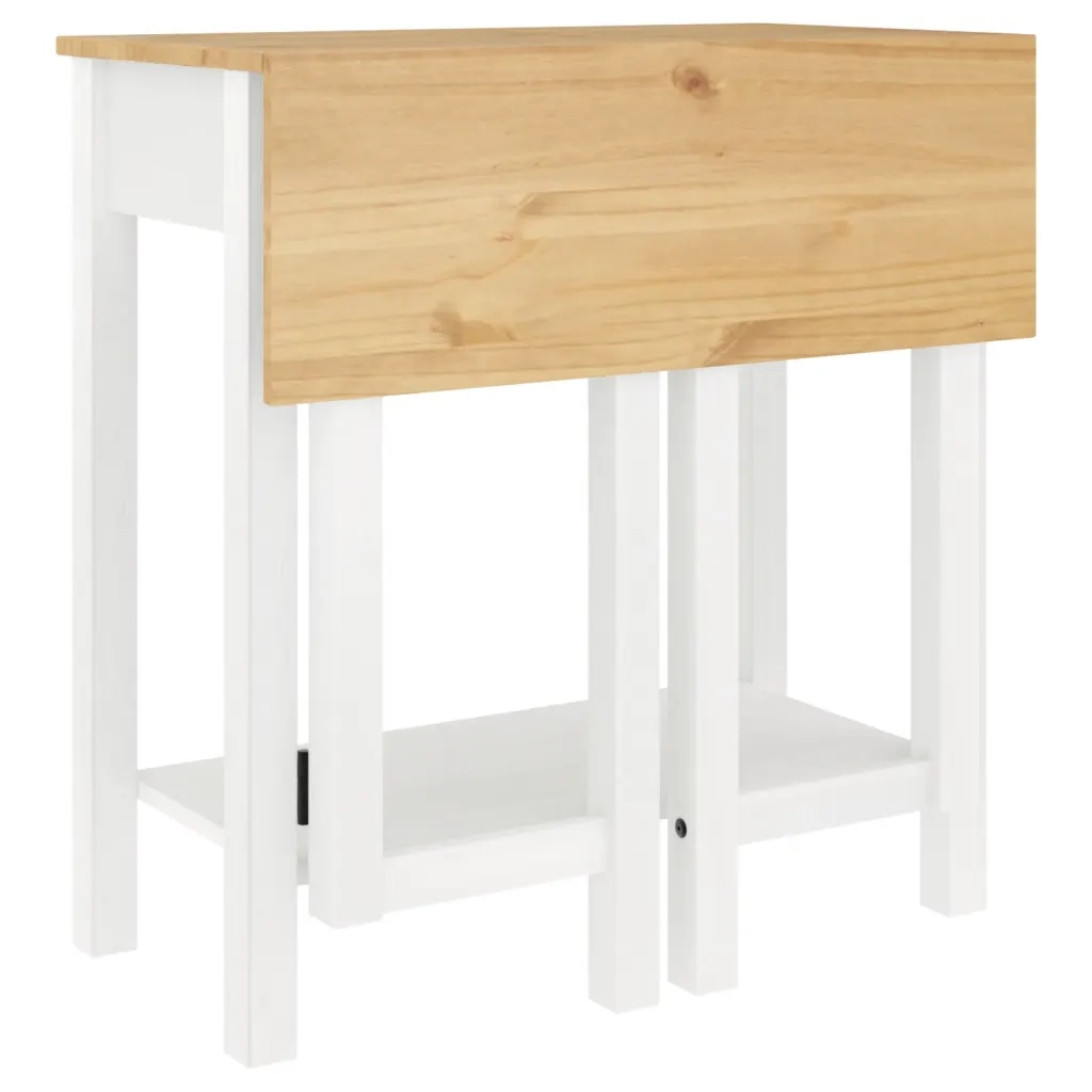 vidaXL Set da Bar 5 pz Bianco in Legno Massello di Pino