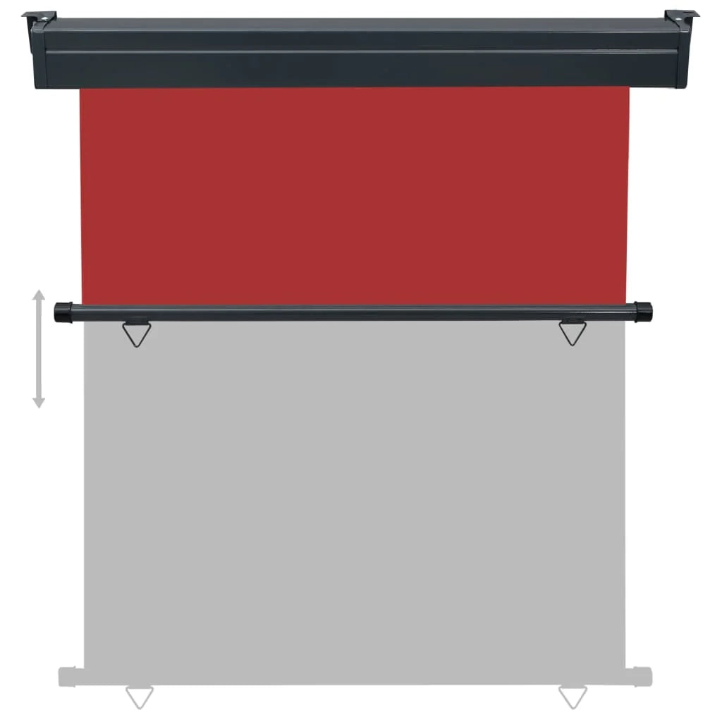Tenda da sole laterale retrattile/schermo privacy per patio giardino terrazza balcone 170 x 250 cm rosso 02_0007031
