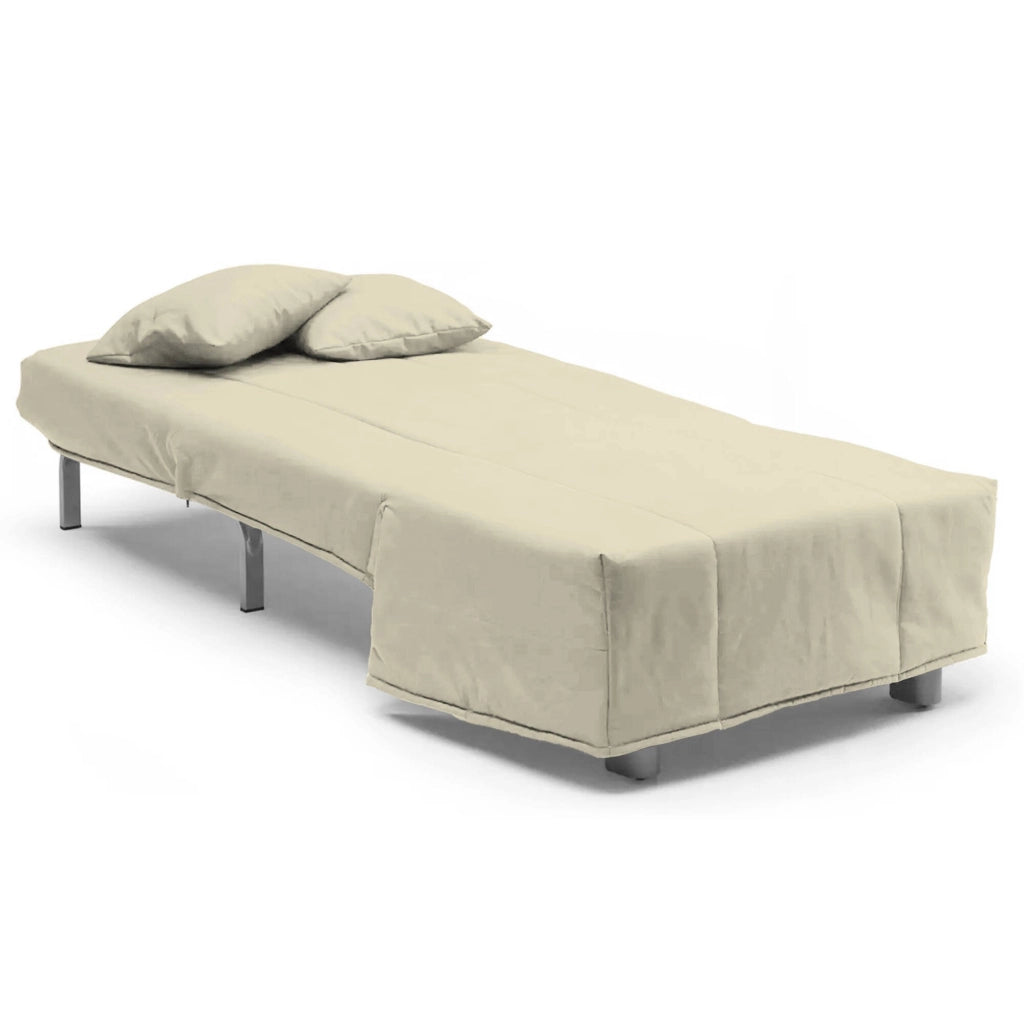 Poltroncina Andreou, Poltrona Sfoderabile Made in Italy, 85x90x85h cm Beige