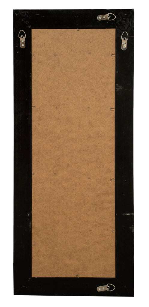 Biscottini Specchio Specchiera da parete e appendere verticale/orizzontale L35xPR4xH82 cm finitura nero lucido