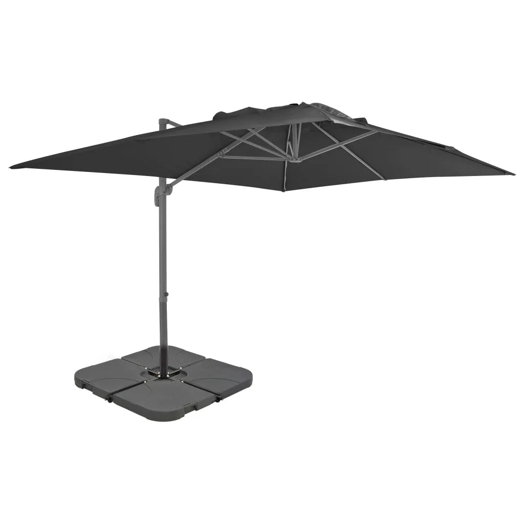 Ombrellone da Esterni con Base Portatile Antracite da giardino cod mxl 29591