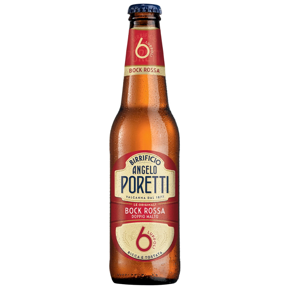 Birrificio angelo poretti birra 6 luppoli bock rossa 12 bottiglie da 33 cl