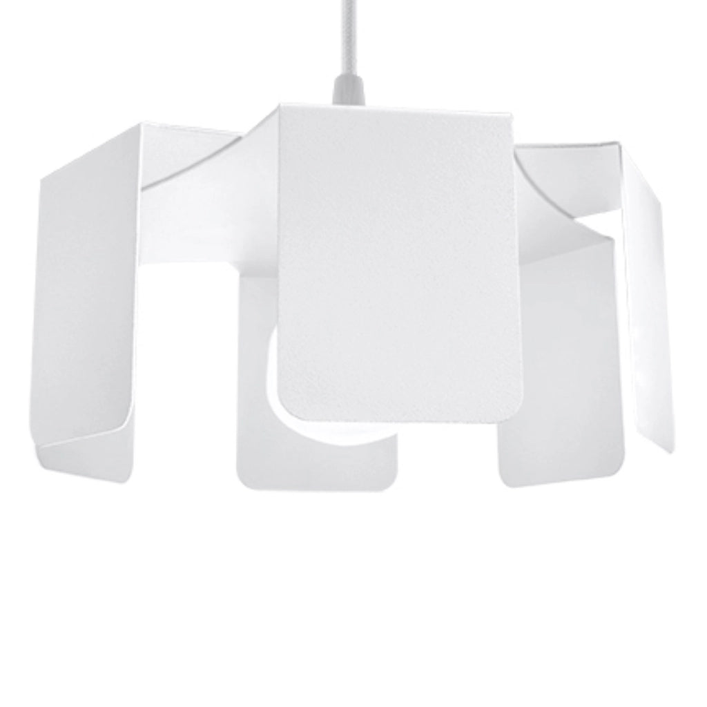 Lampada a sospensione CROCUS bianca metallo E27 Pure Lume