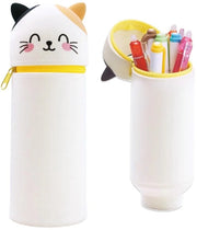 Etui 2 in 1 in silicone, contenitore per penne e matite per bambini con grande capacità