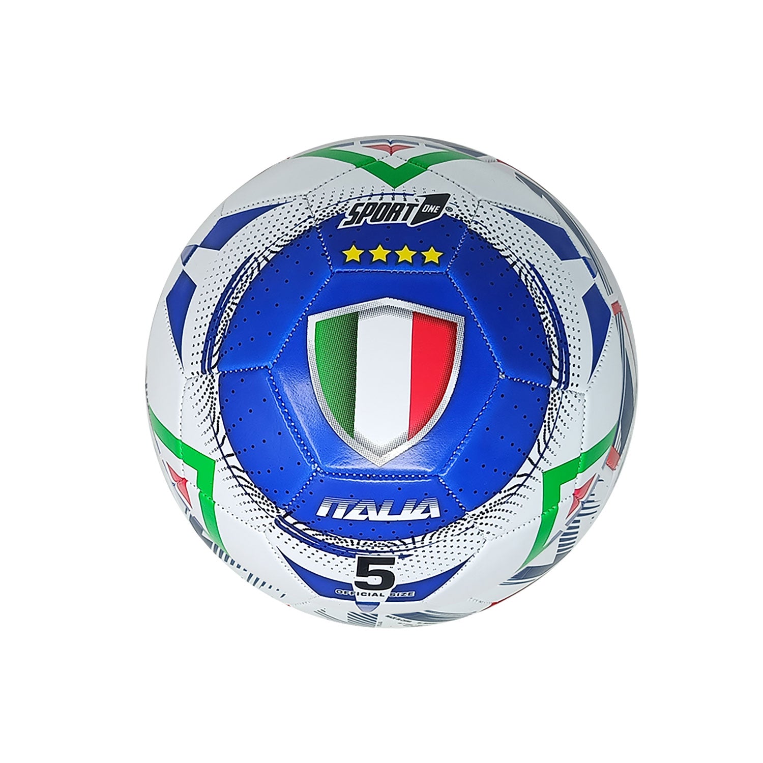 Pallone da Calcio Italia Misura 5 Cuoio Sintetico per Partite Allenamenti