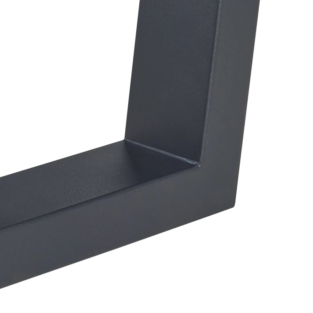Set di 2 gambe per tavolo da arredamento moderno acciaio 43 x 40 cm nero 03_0009671