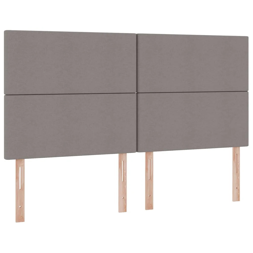 Letto con Contenitore con testiera Tortora 180 x 200 cm Tessuto