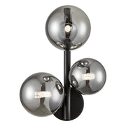 Applique interno Mila nera metallo/vetro 3xG9 Milagro ML0336