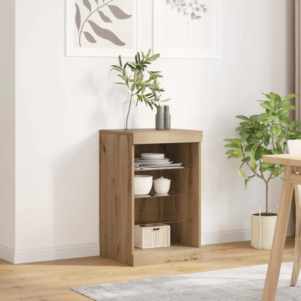 Madia LED Rovere artigianale 41 x 37 x 67 cm Legno multistrato 863052
