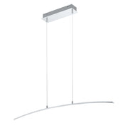 Lampadario A Sospensione Moderno Lasana Alluminio Cromo 1 Luce Led 15W 1800Lm