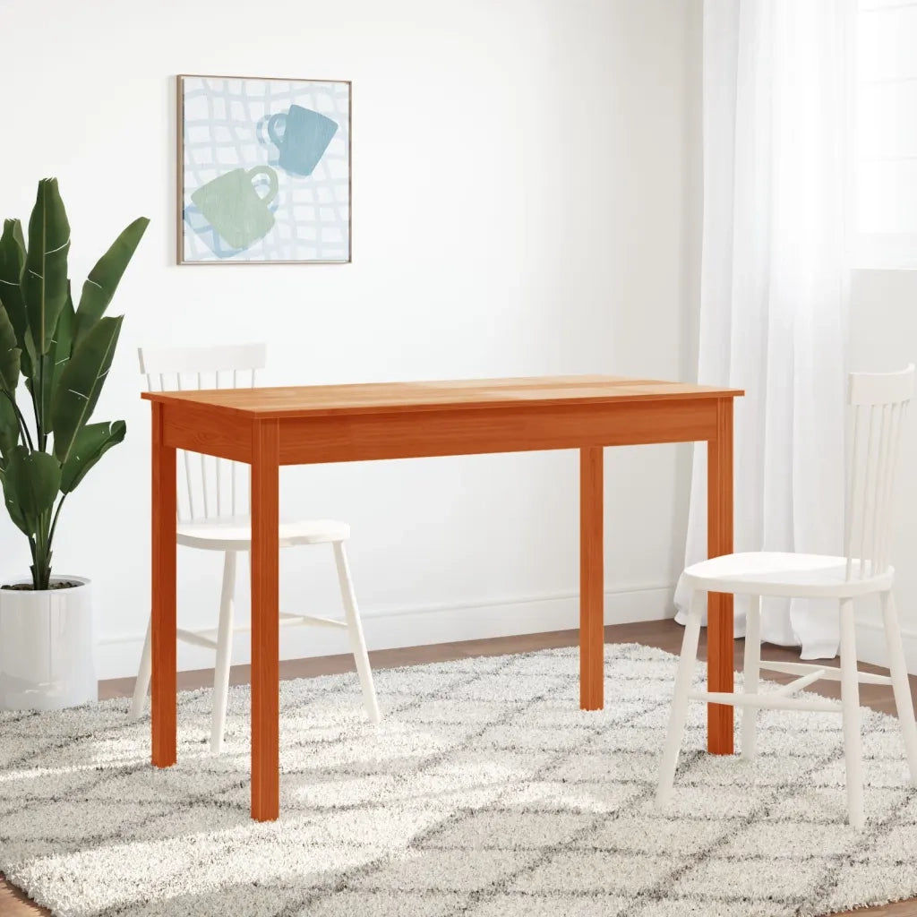 vidaXL Tavolo da Pranzo Marrone Cera 110x55x75 cm Legno Massello Pino