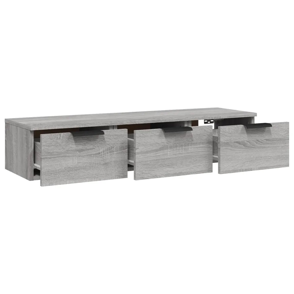Armadietto a Muro Grigio Sonoma 102x30x20 cm Legno Multistrato cod mxl 33458