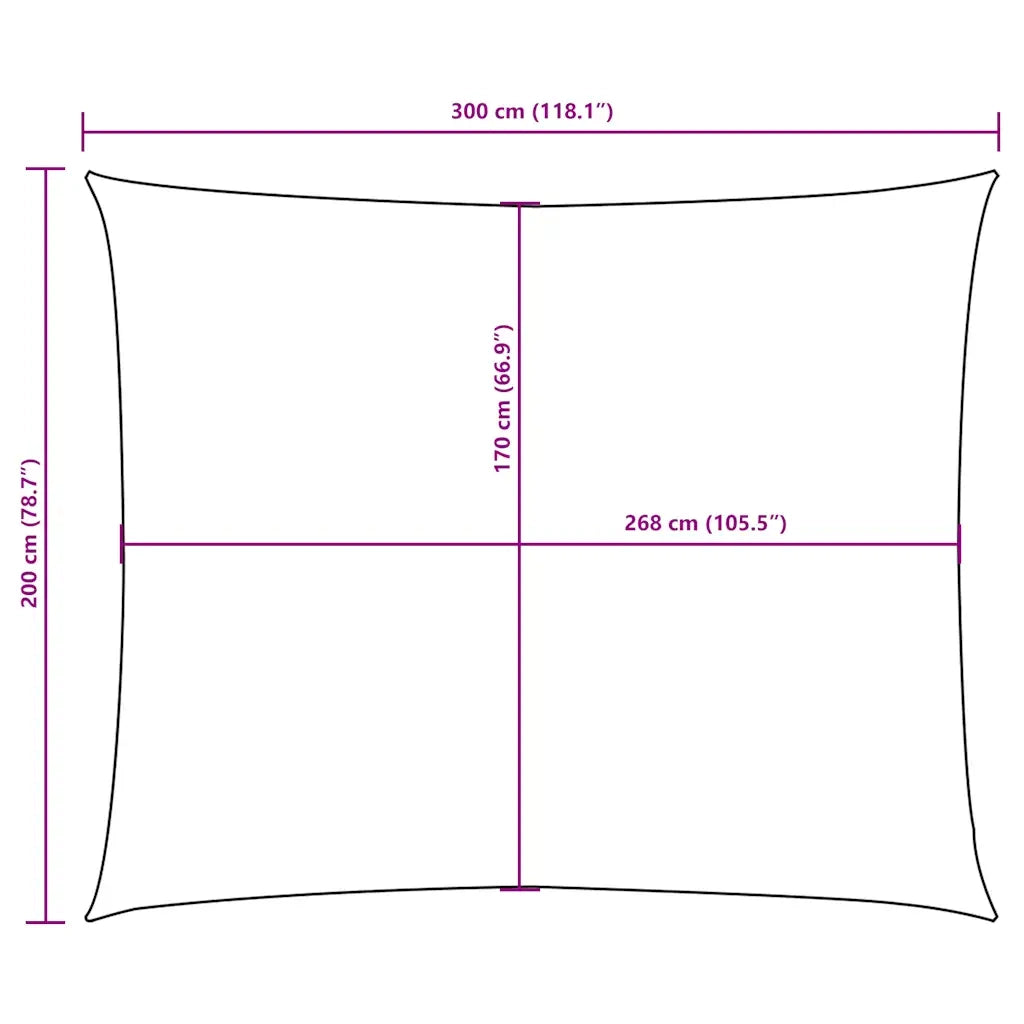 Parasole a vela | Telo Ombra | Vela da ombra Oxford Rettangolare 2x3 m Rosso