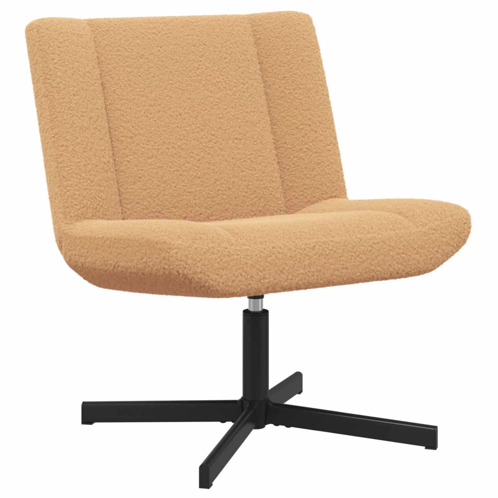 Sedia girevole Beige 63 x 75 x 76 cm Pelle di Pecora 42015916