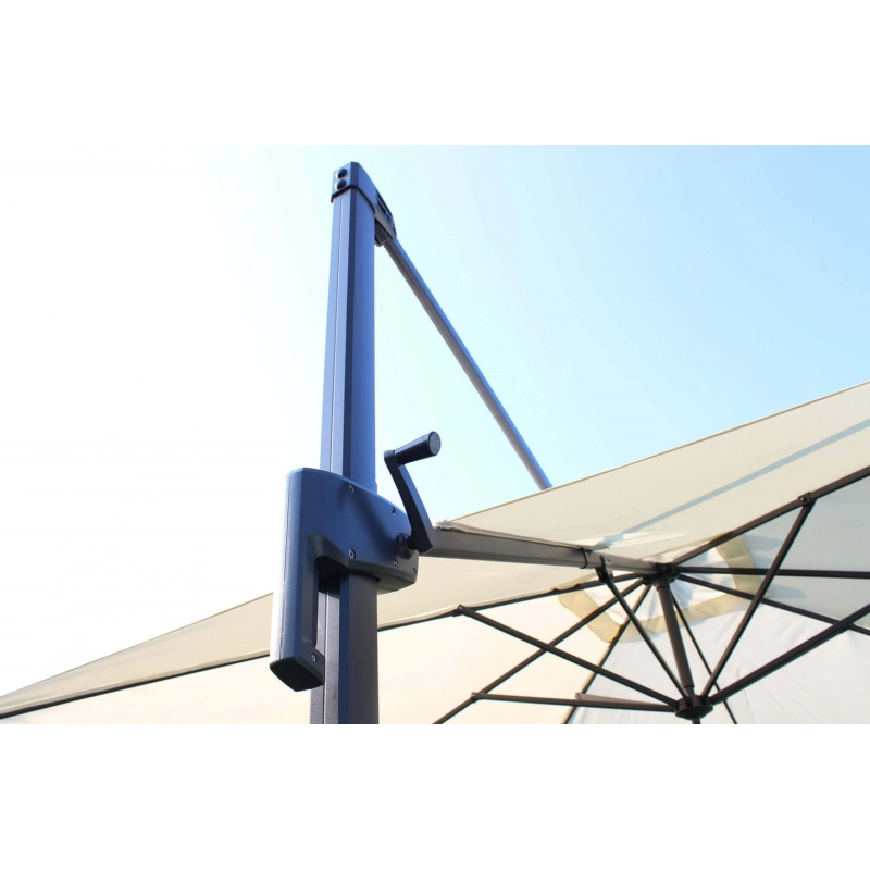 OMBRELLONE NEWTON NERO P/L 3 X 3 TELO ECRU