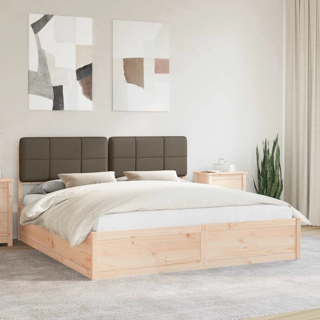 Letto con Testiera Rivestita Talpa 200 x 200 cm Pino massello 3398177