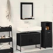 Set di mobili per il bagno 2 pcs Nero Legno multistrato 3334333