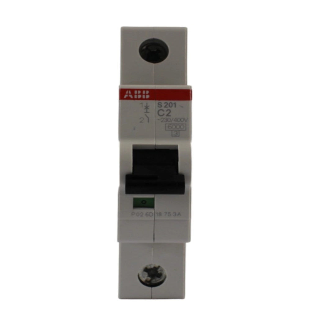 Interruttore magnetotermico 1 polo 1 modulo 2A curva C ABB