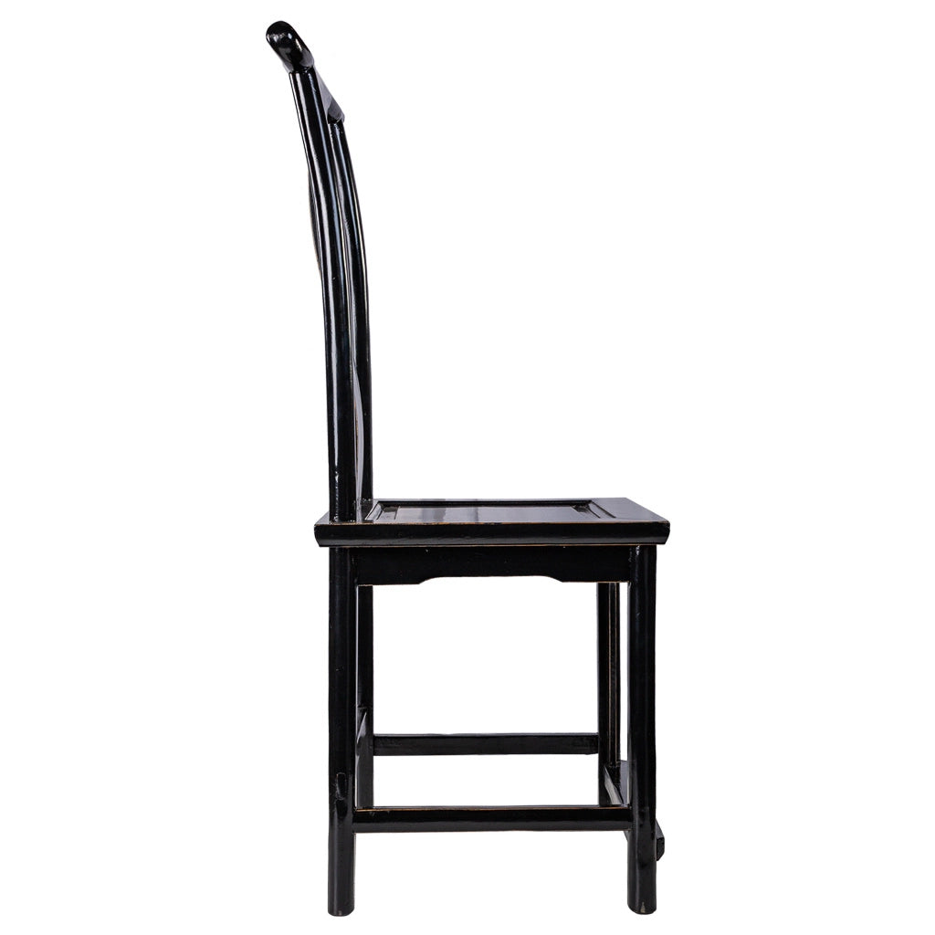 Sedia in legno nero 49x42x119/48h