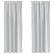 Tende Oscuranti | Tende Blackout con Anelli 2 pz Grigio Chiaro 260 x 140 cm