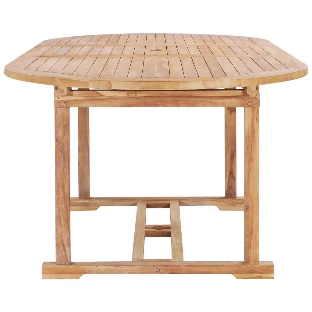Tavolo da Pranzo Allungabile 150-200x100x75 cm Massello di Teak cod mxl 34196