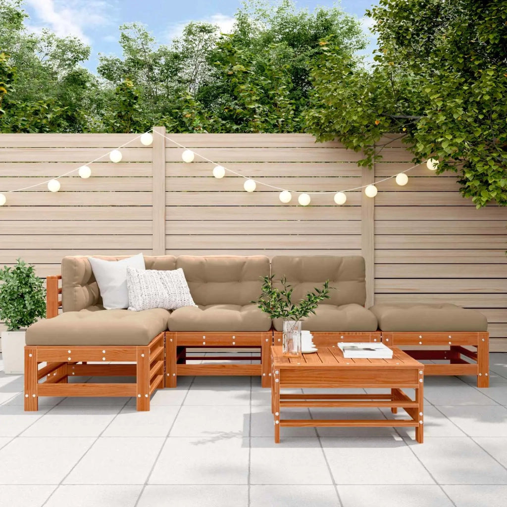 Set Lounge da Giardino 6 pcs Marrone Cerato 3418086