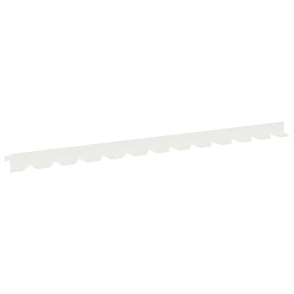 Bordura per Prato 10 pcs 102 x 4 x 4 cm Acciaio Bianco 8008718