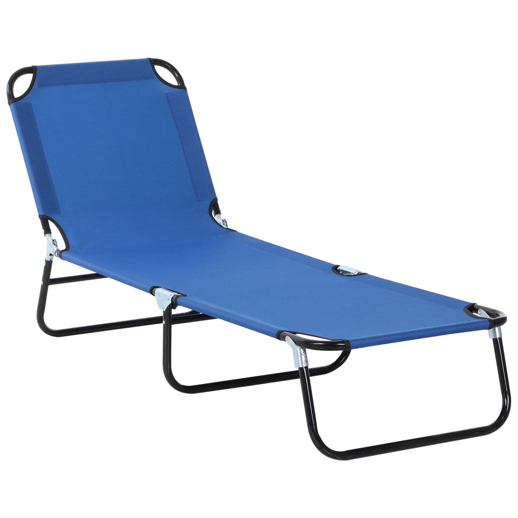 Lettino prendisole reclinabile ¨C zephmum ¨C Blu, metallo, 190x56x28 cm