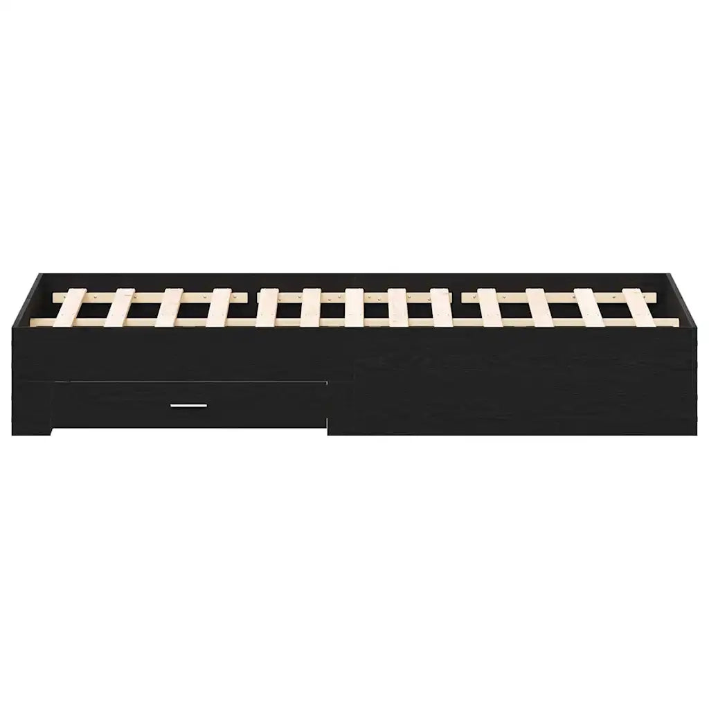 Letto matrimoniale | Letto per adulti | Struttura del letto Rovere Nero 180 x 200 cm Legno multistrato