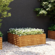 Fioriera Rialzata da Giardino 100x100x36 cm in Acciaio Corten 151993