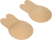 Bra con copertura del capezzolo autofissante - senza spalline e senza cuciture - materiale siliconico - riutilizzabile - colore beige - adatto allo sport - effetto push-up