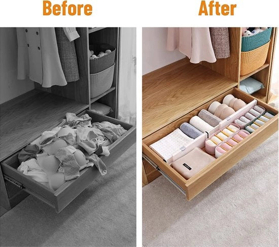 Organizzatore per la rimozione dei vestiti – Organizzatore per armadi – Organizzatore per cassetti – Cassa di stoccaggio – Sostenibile