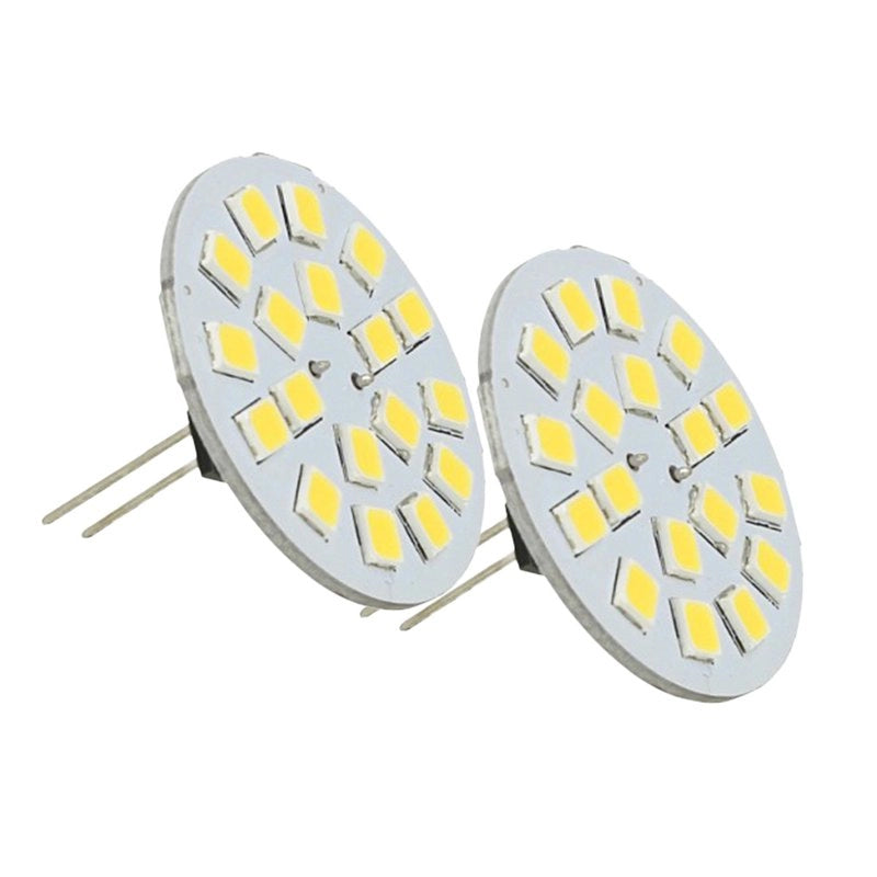 2 Pezzi Lampadine LED, Lampadina G4 Bispina DC AC 12V 24V 3W Bianco Caldo Attacco Centrale 18 SMD 2835