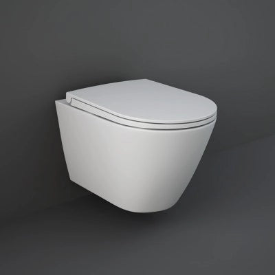 Copriwater slim serie Feeling soft-close in bianco matt con sgancio rapido
