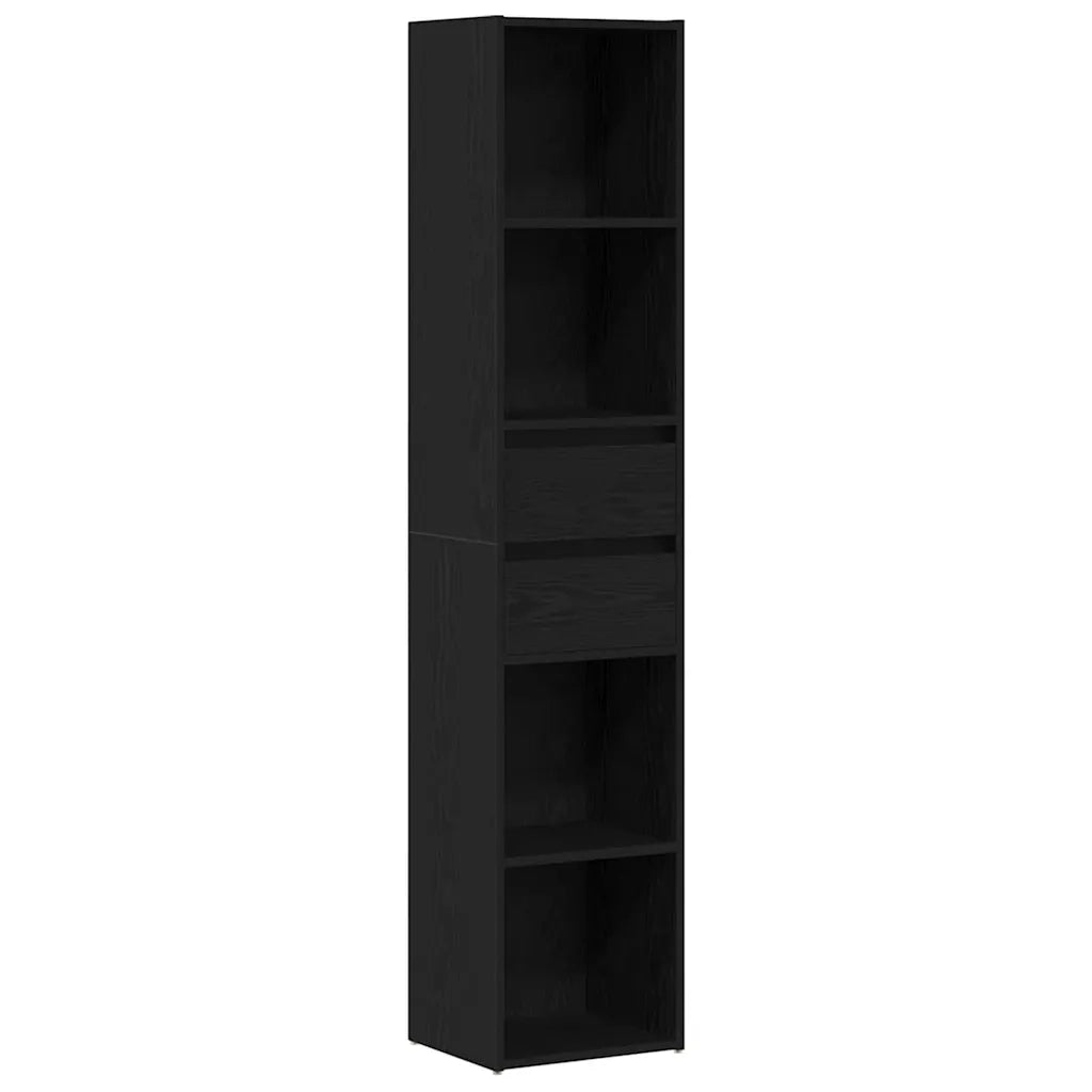 Armadio per Libri Rovere Nero 36 x 30 x 171 cm 862499