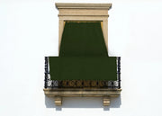 Tenda Da Sole A Caduta Per Esterno Balcone Casa Telo Ombra UV Modello Tinta Unita - 145x300 - Verde