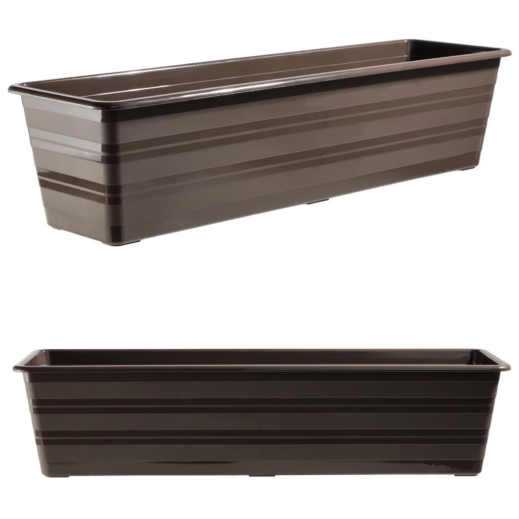 KADAX Vaso da fiori per balcone, grande, 60 cm, confezione da 6 pezzi, supporto per fiori