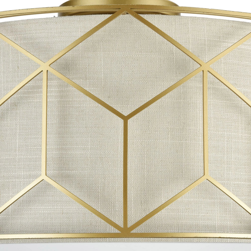 Maytoni Plafoniera contemporanea Messina 3 luci E27 oro metallo diffusore PVC