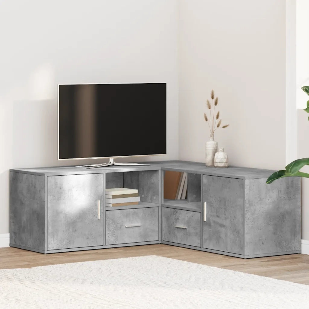Mobile Angolare Grigio Cemento 200x40x45 cm in Truciolato CFW5900431
