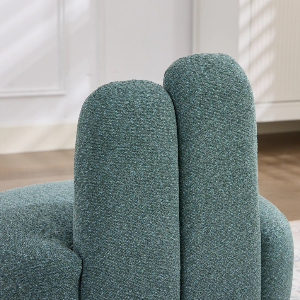 POUF A Forma di Coniglio Imbottito Verde in Tessuto, 6,2 kg