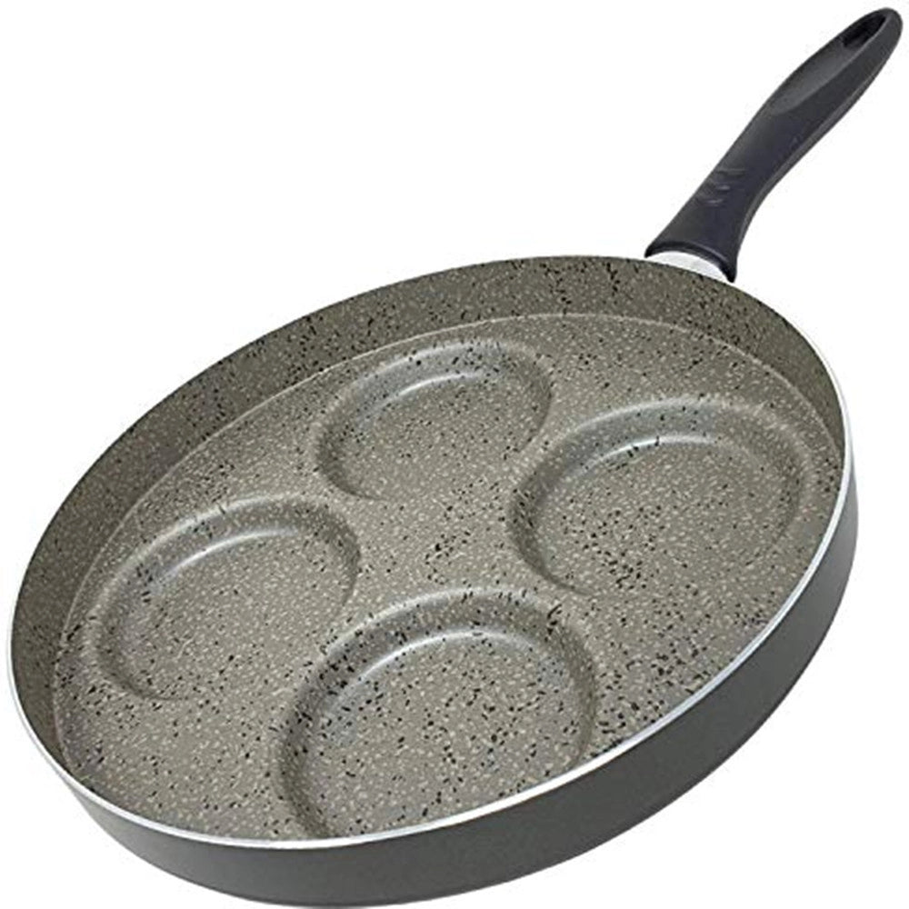Trade Shop - Padella Per Pancake Con  4 Scomparti Tondi Antiaderente Antigraffio Da 28 Cm 037135m -