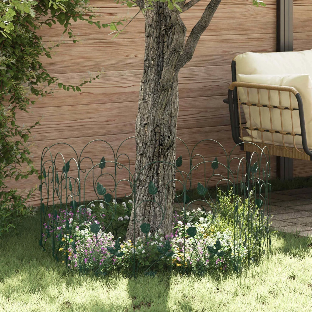Recinzione per Giardino 5 pcs Verde Acciaio 42021367