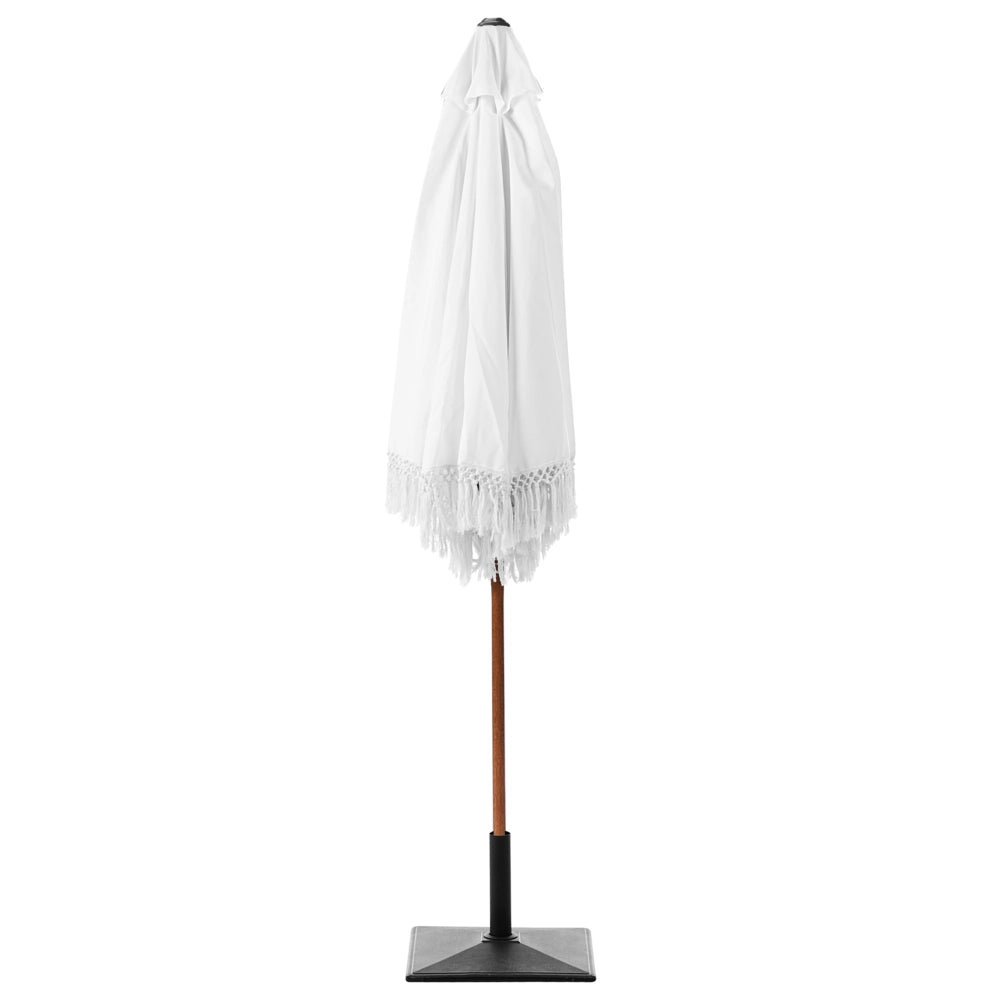 Ombrellone da giardino ⌀ 258 cm palo in alluminio bianco tessuto esterno Elegante e moderno