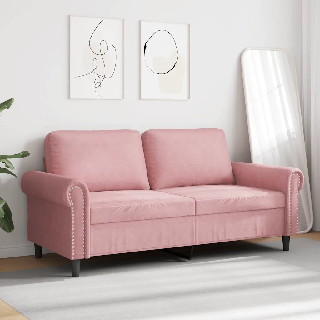 Divano a 2 Posti Rosa 140 cm in Vellutocod mxl 110721