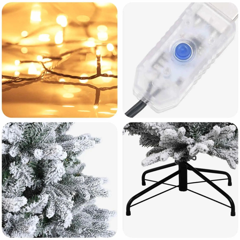 Albero di Natale Artificiale con Rami Pieghevoli 240 cm 300 LED 3466245