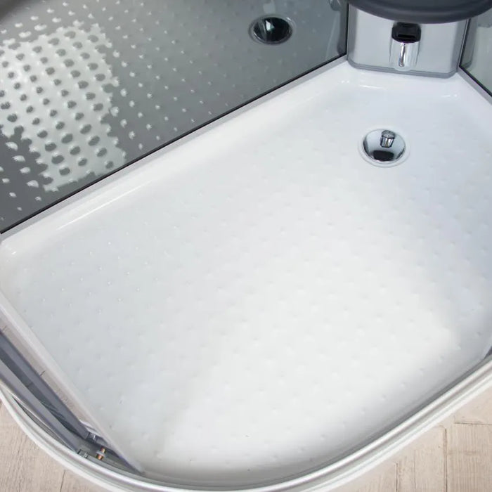 Cabina doccia completa 120x80 cm sinistro sauna bagno turco e ozonoterapia | Folegandros