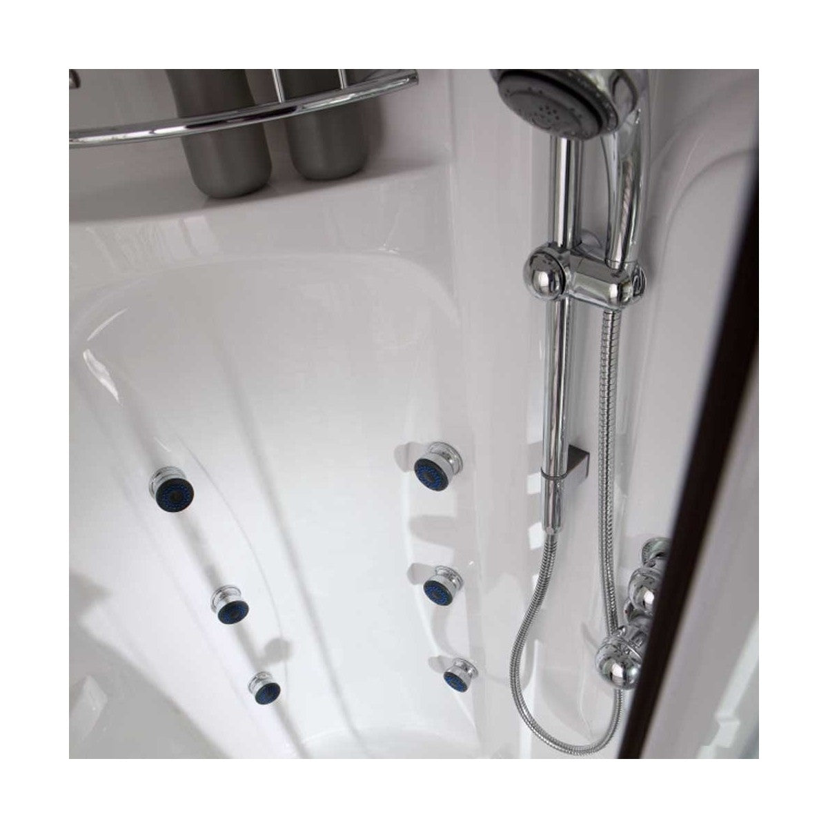 Cabina doccia multifunzione idromassaggio e bagno turco 90x90 bali, dimensioni 90x90