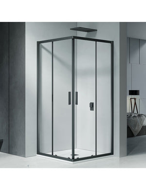 Box doccia con telaio nero con ante scorrevoli HAMAR 207 RIHO 80x80 x200cm