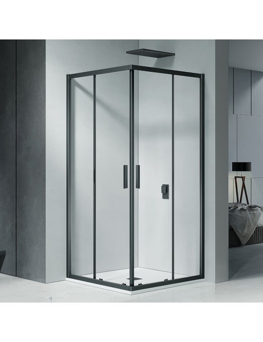 Box doccia con telaio nero con ante scorrevoli HAMAR 207 RIHO 80x80 x200cm